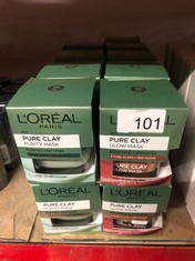 QTY OF ITEMS TO INCLUDE L'ORÉAL PARIS SKIN EXPERT L'OREAL PARIS FACE MASK PURE CLAY GLOW, 50 ML: LOCATION - A RACK