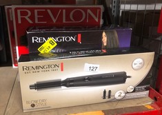 QTY OF ITEMS TO INCLUDE REMINGTON BLOW & DRY CARING AIR STYLER HOT BRUSH - IDEAL FOR STYLING SHORT HAIR, 2 ATTACHMENTS: 19MM TO 25MM BRUSH, 2 HEAT & 2 SPEED SETTINGS, SWIVEL CORD, 400W, AS7100: LOCAT