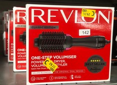 QTY OF ITEMS TO INCLUDE REVLON SALON ONE-STEP HAIR DRYER AND VOLUMIZER FOR MID TO LONG HAIR (ONE-STEP, 2-IN-1 STYLING TOOL, IONIC AND CERAMIC TECHNOLOGY, UNIQUE OVAL DESIGN) RVDR5222: LOCATION - A RA
