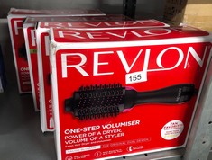 4 X REVLON SALON ONE-STEP HAIR DRYER AND VOLUMIZER FOR MID TO LONG HAIR (ONE-STEP, 2-IN-1 STYLING TOOL, IONIC AND CERAMIC TECHNOLOGY, UNIQUE OVAL DESIGN) RVDR5222.: LOCATION - A RACK