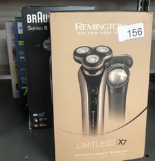 QTY OF ITEMS TO INCLUDE REMINGTON X7 LIMITLESS MENS WET & DRY ELECTRIC ROTARY SHAVER - 360° PIVOTBALL & FLEXIBLE SHAVING HEADS FOR CONSTANT CONTACT (DETAIL TRIMMER, 60MIN USAGE, 90MIN CHARGE, CORDLES