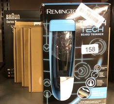 QTY OF ITEMS TO INCLUDE REMINGTON TOUCHTECH BEARD TRIMMER FOR MEN WITH 0.1MM PRECISION POSITIONING, USB CHARGING AND TRAVEL POUCH - MB4700: LOCATION - A RACK