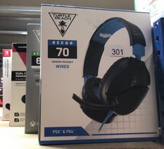 QTY OF ITEMS TO INCLUDE TURTLE BEACH RECON 70P GAMING HEADSET FOR PS5, PS4, XBOX SERIES X|S, XBOX ONE, NINTENDO SWITCH & PC:: LOCATION - B RACK