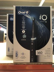 ORAL-B IO5 ELECTRIC TOOTHBRUSHES FOR ADULTS, GIFTS FOR WOMEN / MEN, 1 TOOTHBRUSH HEAD & TRAVEL CASE, 5 MODES WITH TEETH WHITENING, UK 2 PIN PLUG, BLACK: LOCATION - B RACK