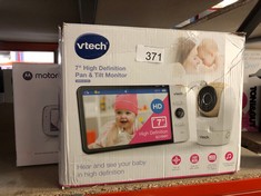 QTY OF ITEMS TO INCLUDE VTECH VM919HD BABY MONITOR WITH CAMERA, 360° PAN AND TILT,VIDEO BABY MONITOR WITH 7" 720P HD DISPLAY, 110° WIDE-ANGLE VIEW, HD NIGHT VISION, 1000 FT LONG RANGE, UP TO 7-HR VID