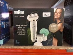 BRAUN SILK-EPIL 9 FLEX EPILATOR, FLEXIBLE HEAD FOR EASIER HAIR REMOVAL WITH LADIES ELECTRIC SHAVER & TRIMMER, GIFTS FOR WOMEN, UK 2 PIN PLUG, 9-020, WHITE/GOLD.: LOCATION - B RACK