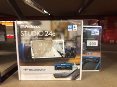 QTY OF ITEMS TO INCLUDE PRESONUS STUDIO 24C, USB-C, AUDIO INTERFACE, FOR RECORDING, STREAMING, PODCASTING WITH SOFTWARE BUNDLE INCLUDING STUDIO ONE ARTIST, ABLETON LIVE LITE DAW: LOCATION - B RACK
