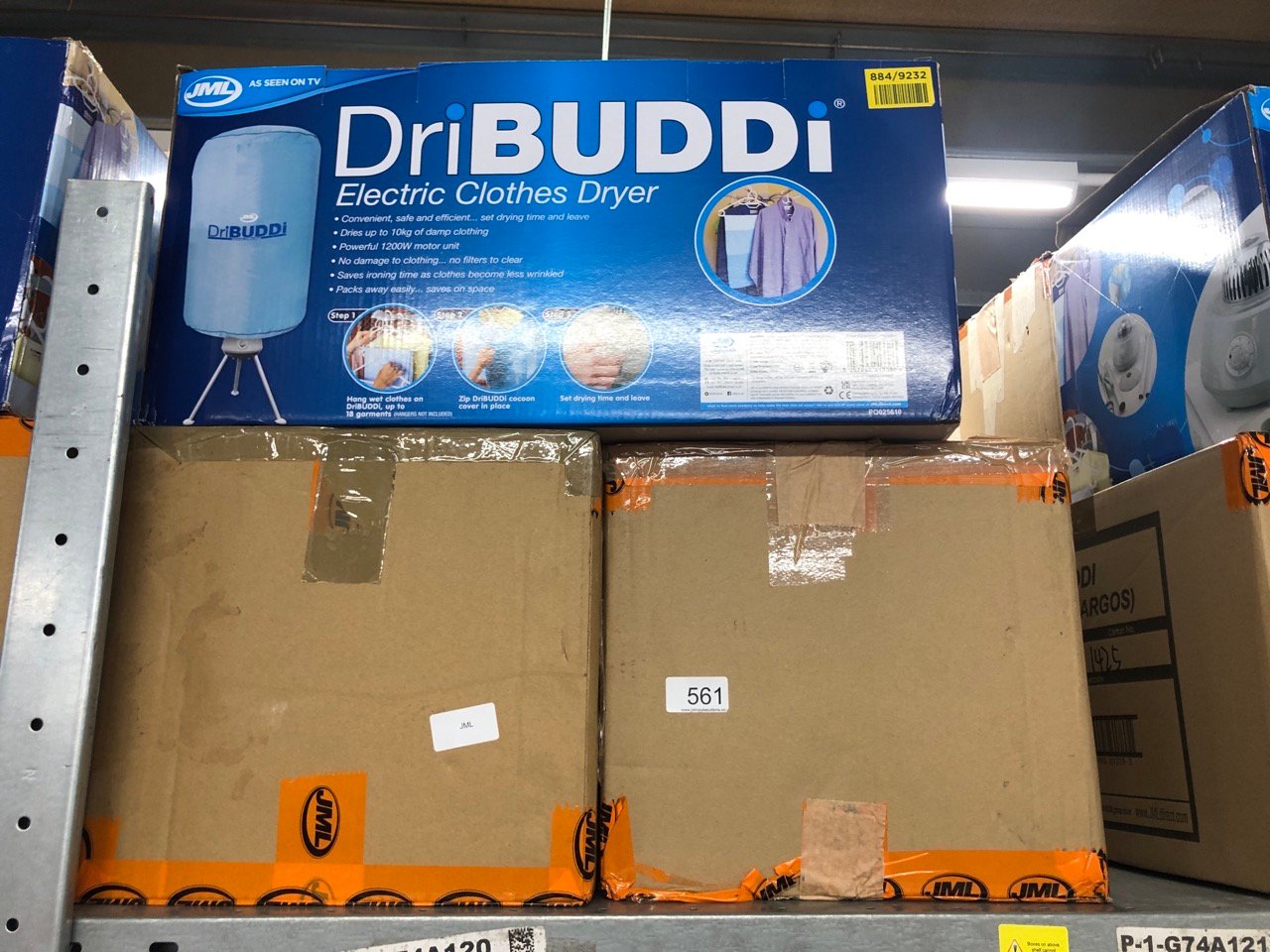 John Pye Auctions 4 X DRI BUDDI ELECTRIC CLOTHES DRYER LOCATION B RACK