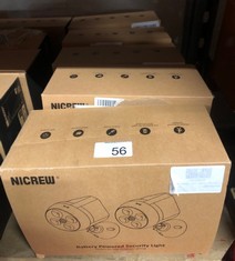 5 X NICREW BATTERY POWERED SECURITY LIGHTS: LOCATION - A RACK