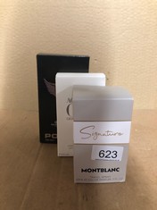 QTY OF ITEMS TO INCLUDE MONTBLANC SIGNATURE TRAVEL SPRAY: LOCATION - TABLES