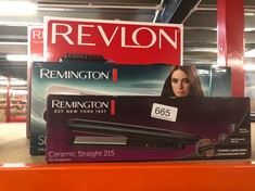 QTY OF ITEMS TO INCLUDE REMINGTON SLIM HAIR STRAIGHTENER WITH CERAMIC COATING - 110MM FLOATING PLATES, 215°C, FAST 30 SECOND HEAT UP, WORLDWIDE VOLTAGE FOR TRAVEL, AUTO SHUT OFF, S1370: LOCATION - C