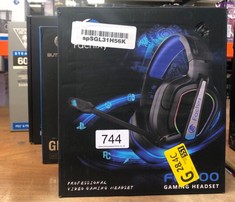 QTY OF ITEMS TO INCLUDE FACHIXY?2024 NEW?FC200 GAMING HEADSET FOR PS4/PS5/PC/XBOX/NINTENDO SWITCH, PS4 HEADSET WITH MICROPHONE, 3.5MM GAMING HEADPHONES WITH RGB LIGHT: LOCATION - TABLES