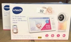 VTECH RM7768HD SMART/WIFI/REMOTE VIDEO BABY MONITOR WITH 7" TOUCH SCREEN LCD AND 360° PAN & TILT CAMERA, 1080P FULL HD VIDEO, 135° ULTRA-WIDE VIEW, COLOUR NIGHT LIGHT, NIGHT VISION, TEMPERATURE SENSO