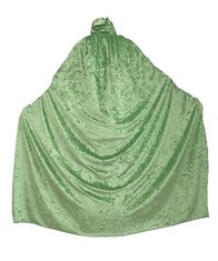 17 X HAPPY PEACH FULL LENGTH VELVET HOODED CLOAK,FANCY CAPE SUITABLE FOR HALLOWEEN PARADE FESTIVAL (GREEN02, M) - TOTAL RRP £109: LOCATION - A RACK