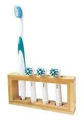 36 X BAMBOO MANUAL/ELECTRIC TOOTHBRUSH HEAD HOLDER COMPATIBLE WITH ORAL B TOOTHBRUSH HEAD (HEADS NOT INCLUDED) (4 HOLE) - TOTAL RRP £120: LOCATION - A RACK