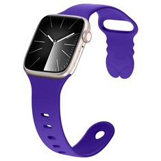 30 X MOST COMPATIBLE WITH APPLE WATCH STRAP 38MM 40MM 41MM 42MM 44MM 45MM, SILICONE SPORT STRAP REPLACEMENT FOR IWATCH SERIES 9 SE 8 7 6 5 4 3 2 1 WOMEN MEN (42/44/45MM-S/M, PURPLE) - TOTAL RRP £215: