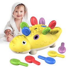 23 X DF GEE BABY SENSORY MONTESSORI TOYS FOR 1 YEAR OLD, TODDLER TOYS SENSORY TOYS FOR AUTISM COUNTING DINOSAURS WITH COLOR MATCHING SORTING TOYS BIRTHDAY GIFTS FOR KIDS 1 2 3 YEARS OLD BOYS GIRLS -: