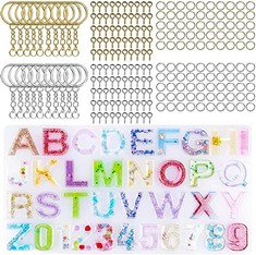 11 X HYBRIDA 221 PCS ALPHABET EPOXY RESIN MOULDS SILICONE LETTER CASTING MOLDS SET NUMBER CRAFT STENCILS FOR JEWELRY DIY KEY CHAIN EARRINGS NECKLACES BRACELETS PENDANT - TOTAL RRP £95:: LOCATION - C