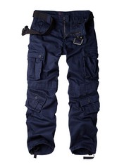 QTY OF ASSORTED ITEMS TO INCLUDE WOMENS CASUAL LOOSE FIT CAMOUFLAGE CARGO TROUSERS. ROYAL BLUE. S. : LOCATION - C RACK