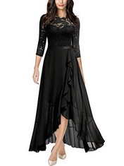 QTY OF ASSORTED ITEMS TO INCLUDE WOMENS ELEGANT SCOOP NECK FLORAL LACE FORMAL WEDDING DRESS. XXL. BLACK. TOTAL RRP £1005: LOCATION - D RACK