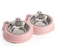 QTY OF ASSORTED ITEMS TO INCLUDE DOUBLE DOG BOWL. FROG STYLE, NON-SLIP. M. PINK. : LOCATION - D RACK