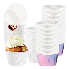 QTY OF ASSORTED ITEMS TO INCLUDE 100 PCS PAPER CUPCAKE LINER. PINK/WHITE. : LOCATION - D RACK
