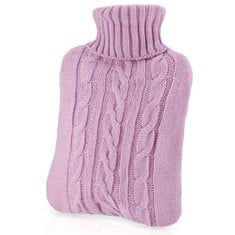 QTY OF ASSORTED ITEMS TO INCLUDE HOT WATER BOTTLE KNITTED COVER. LIGHT PURPLE. : LOCATION - D RACK