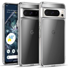 50 X LK FOR GOOGLE PIXEL 8 PRO CASE CLEAR MILITARY GRADE DROP PROTECTION NOT YELLOWING CLEAR-FINISH PIXEL 8 PRO CASE, SHOCKPROOF, ANTI-SCRATCH PROTECTIVE CASE FOR PIXEL 8 PRO - TOTAL RRP £333: LOCATI