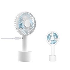 27 X NA MINI HANDHELD FAN, HAND HELD PERSONAL FANS, USB CHARGING PORTABLE FAN, DETACHABLE BASE PERSONAL SMALL DESKTOP COOLING FAN 3 SPEEDS SUITABLE FOR OUTDOOR, HOME, OFFICE, TRAVEL - TOTAL RRP £202: