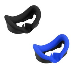 40 X CBDY VR VR FACE COVER COMPATIBLE FOR METAQUEST 3, SWEATPROOF WASHABLE SILICONE CUSHION FACE PAD MASK FOR QUEST 3 VR HEADSET (BK+BL) - TOTAL RRP £347: LOCATION - E RACK