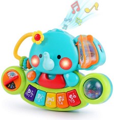 10 X BABY MUSICAL ELEPHANT TOYS, TODDLERS PIANO KEYBOARD TOY WITH LIGHTS & SOUND MUSIC ACTIVITY CENTER EDUCATIONAL LEARNING GIFTS FOR 6 9 12 18 24 MONTHS INFANTS 1 2 YEAR OLDS KIDS BOYS & GIRLS - TOT