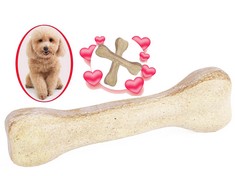 23 X WOOF WOOD BONE DOG CHEW TOYS - CHEWING STICK FOR PUPPY TEETHING-MILK FLAVOUR - TOTAL RRP £165: LOCATION - F RACK