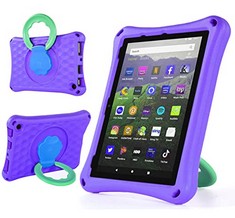 24 X DJ&RPPQ CASE FITS 10 INCH 2021,LIGHTWEIGHT EVA KIDS FRIENDLY SHOCKPROOF 360 ROTATING GRIP HANDLE FOLDING STAND COVER FIT 10 INCH TABLET CASE(INCOMPATIBLE WITH IPAD SAMSUNG).PURPLE - TOTAL RRP £3