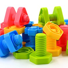11 X SIENIANLINE 32 PCS SHAPES NUTS AND BOLTS STACKING TOYS - STEM COLOR SORTING LEARNING GAMES - MONTESSORI BUILDING CONSTRUCTION KIDS MATCHING GAME FOR PRESCHOOLERS - TOTAL RRP £183: LOCATION - F R