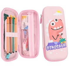 19 X TOPLICE CUTE PENCIL CASE FOR KIDS,3D EVA LARGE CAPACITY PENCIL CASE STORAGE POUCH STATIONERY PEN BAG WITH ZIPPER SCHOOL SUPPLIES FOR KIDS-BLACK - TOTAL RRP £114: LOCATION - A RACK