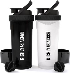 QTY OF ASSORTED ITEMS TO INCLUDE SET OF 2 PROTEIN SHAKER BOTTLE 700ML RRP £300: LOCATION - G RACK