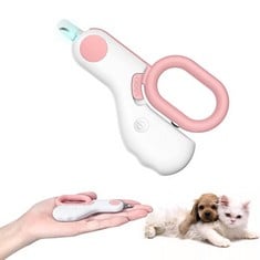 25 X PET DOG CAT NAIL CLIPPERS, DOG NAIL TRIMMERS FOR SMALL ANIMALS WITH LED LIGHTS, PROFESSIONAL BEAUTY CARE TOOLS, AVOID EXCESSIVE CUTTING, SUITABLE FOR TINY DOG CAT RABBIT BIRD PUPPY KITTEN (PINK)