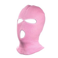 57 X SUNTRADE 3 HOLE WARM SOFT MOTORCYCLE WINTER FULL FACE COVER KNIT SKI MASK FOR OUTDOOR SPORTS (PINK) - TOTAL RRP £474: LOCATION - G RACK