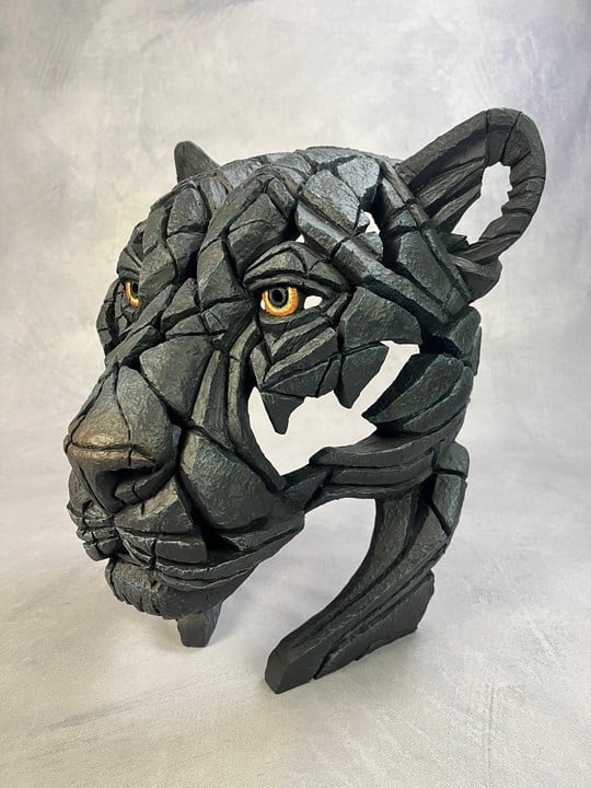 Matt Buckley Edge Sculpture Panther Bust, Approximately 38cm (VAT ONLY PAYABLE ON BUYERS PREMIUM)