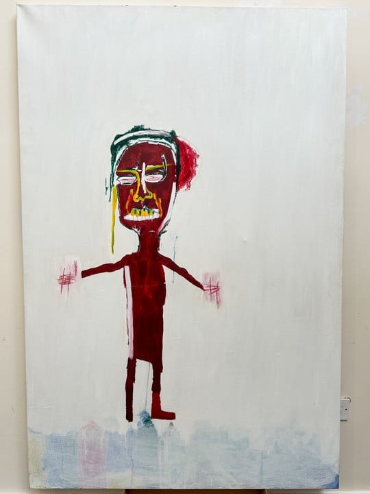 Red Man Style Canvas Painting 181.5x120cm (VAT ONLY PAYABLE ON BUYERS PREMIUM)