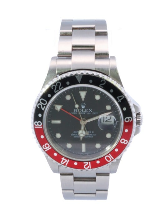Rolex GMT-Master II "Coke" Ref: 16710 T Automatic Watch. 40mm Stainless Steel Case with Stainless Steel Black & Red Bi-Directional Bezel, Black Dial and Stainless Steel Oyster Bracelet. Age: 2006/200