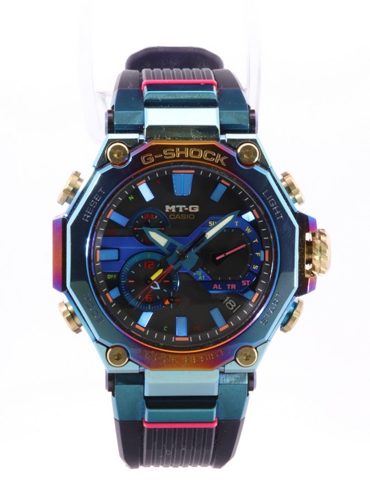 Casio G-SHOCK MT-G "Blue Phoenix" Ref: B2000 Watch. Comes with box and booklet. Brief Condition Report: Time can be set, signs of wear to case and bracelet. Auction Guide: £600-£700 (VAT Only Payable