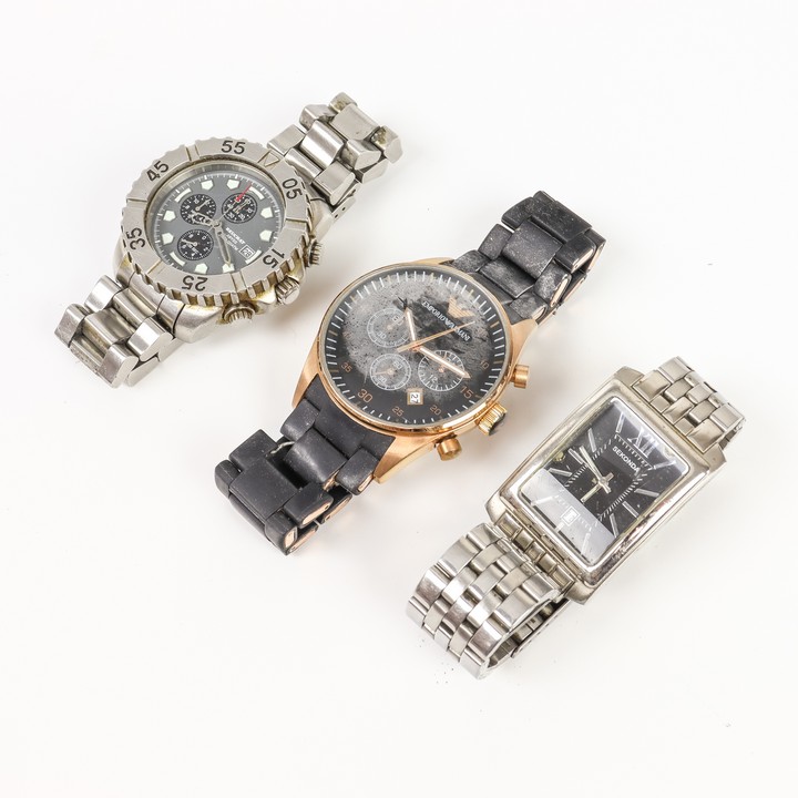 Selection of Three Watches including Sekonda, Emporio Armani and Beauchat (all Faulty) (VAT Only Payable on Buyers Premium)