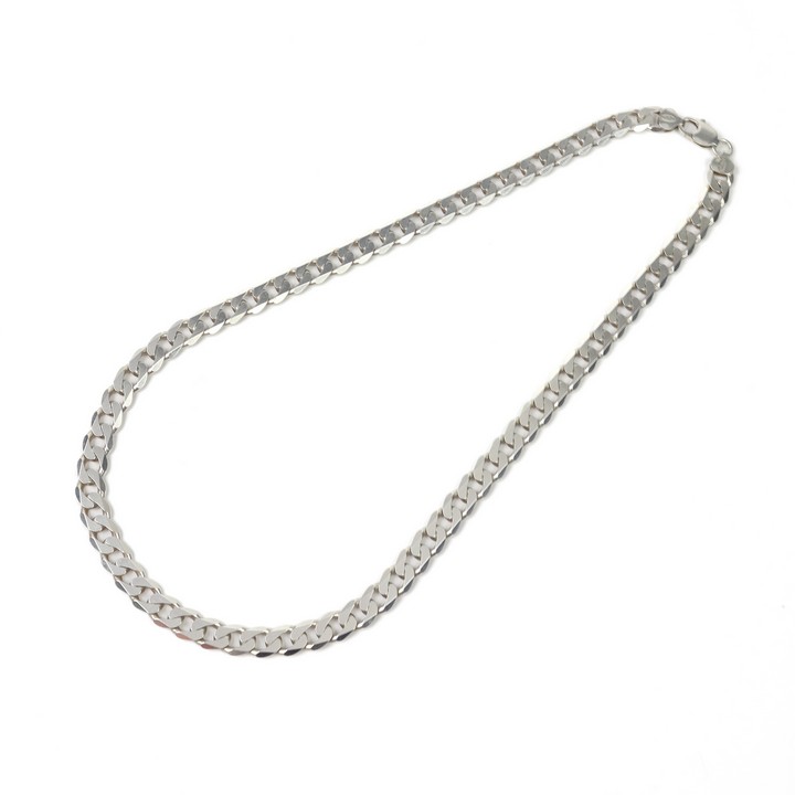 Silver Curb Chain, 56cm, 61.2g (VAT Only Payable on Buyers Premium)