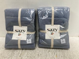 2 X SOLID BEDSPREADS IN GREY - SIZE 250 X 260CM: LOCATION - C5