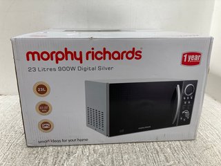 MORPHY RICHARDS 23L 900W DIGITAL MICROWAVE IN SILVER: LOCATION - C4