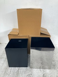 4 X SETS OF 2 STAINLESS STEEL PLANTERS: LOCATION - C1