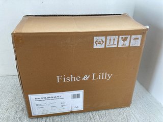 FISHE & LILLY SCANDINAVIAN WALNUT OSLO BEDSIDE TABLE - RRP £139: LOCATION - D1