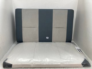 VEHICLE BACK SEAT CUSHION TO ALSO INCLUDE FABRIC HEADBOARD IN CREAM: LOCATION - D2
