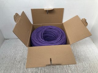 REEL OF EXCEL CAT 5E UTP CABLE IN VIOLET: LOCATION - D4